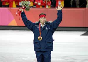 Speed Skater Apolo 
Anton Ohno made this another Olympics to remember at the short track. Photo and open letter to Apolo Anto Ohno.