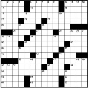 Free Printable Crossword Puzzles