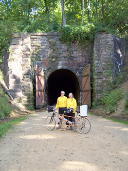 At the tunnel on the Elroy-Sparta Trail